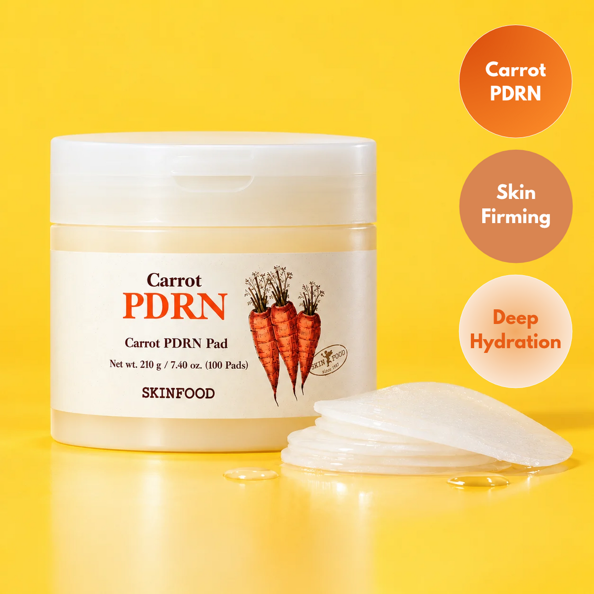 SKINFOOD 스킨푸드 - Carrot PDRN Deep Hydration Pad (HSMK102)
