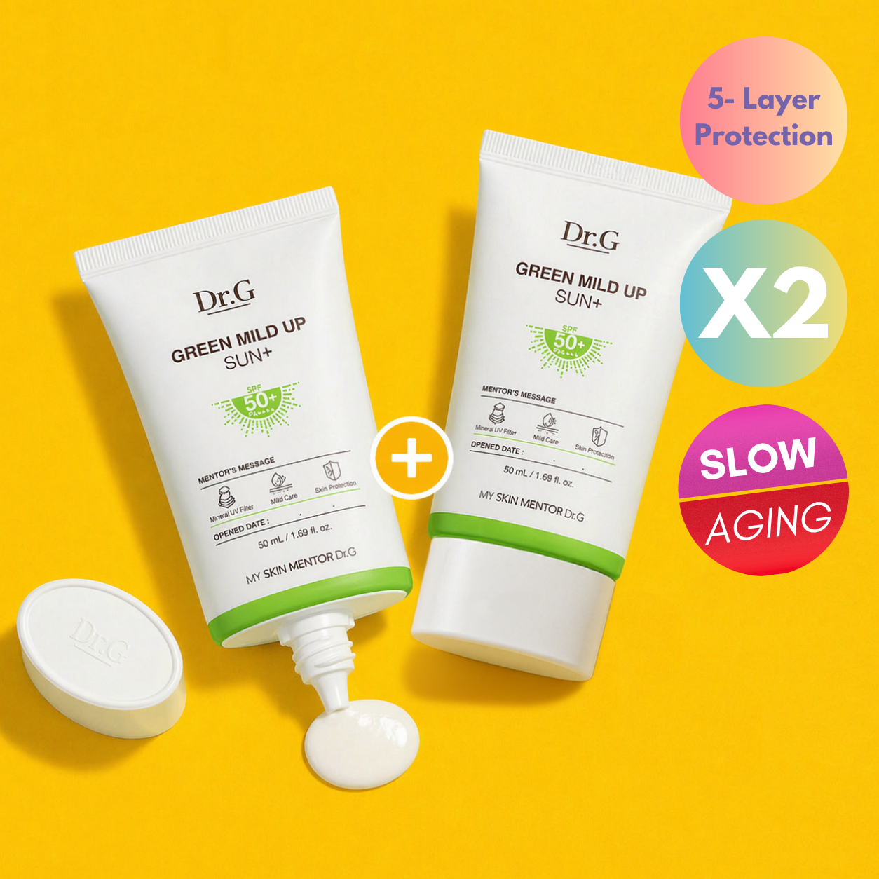 [ONLINE EXCLUSIVE] DR. G 닥터지 - SPF50+ “2 Pack Bundle” Mineral Green Mild Up (HSS102)