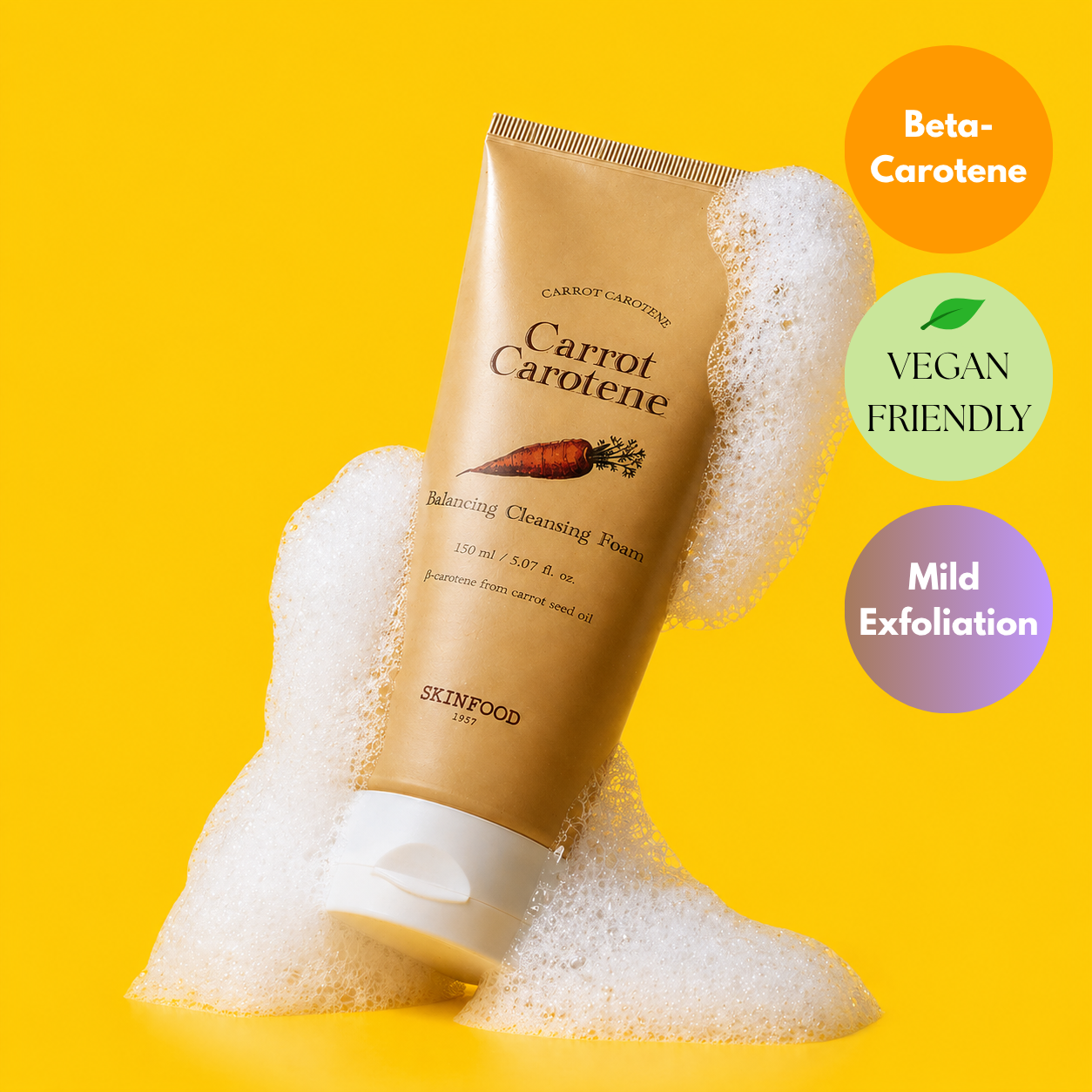 SKINFOOD 스킨푸드 - Carrot Carotene Balancing Cleansing Foam (HSC108)