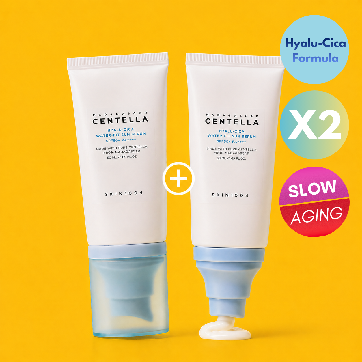 [ONLINE EXCLUSIVE] SKIN1004 스킨천사 - SPF50+ “2 Pack Bundle” Madagascar Centella Hyalu-Cica Water-Fit Sun Serum (HSS105)